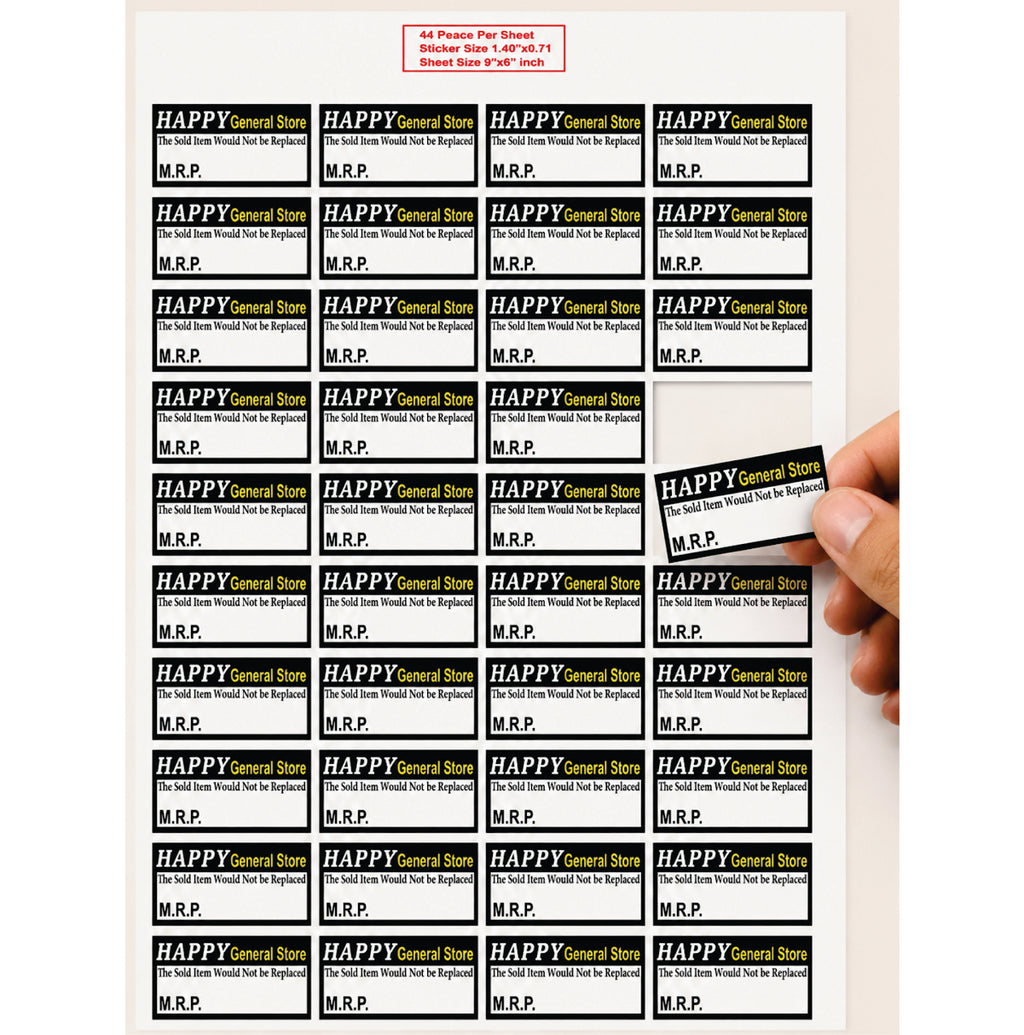 CUSTOM STICKER GE 06 | 100 SHEETS