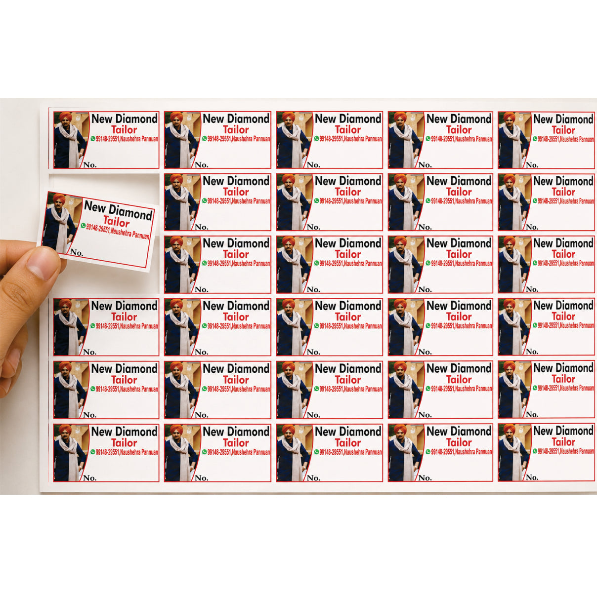 CUSTOM STICKER TA 07| 100 SHEETS