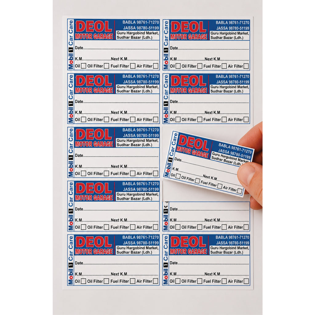 CUSTOM STICKER CR 07| 100 SHEETS