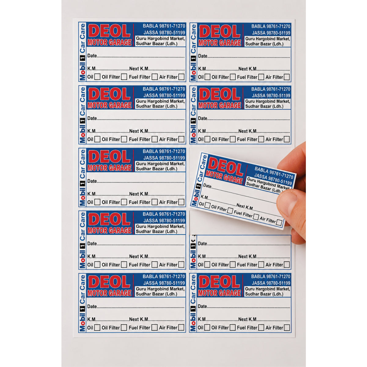 CUSTOM STICKER CR 07| 100 SHEETS