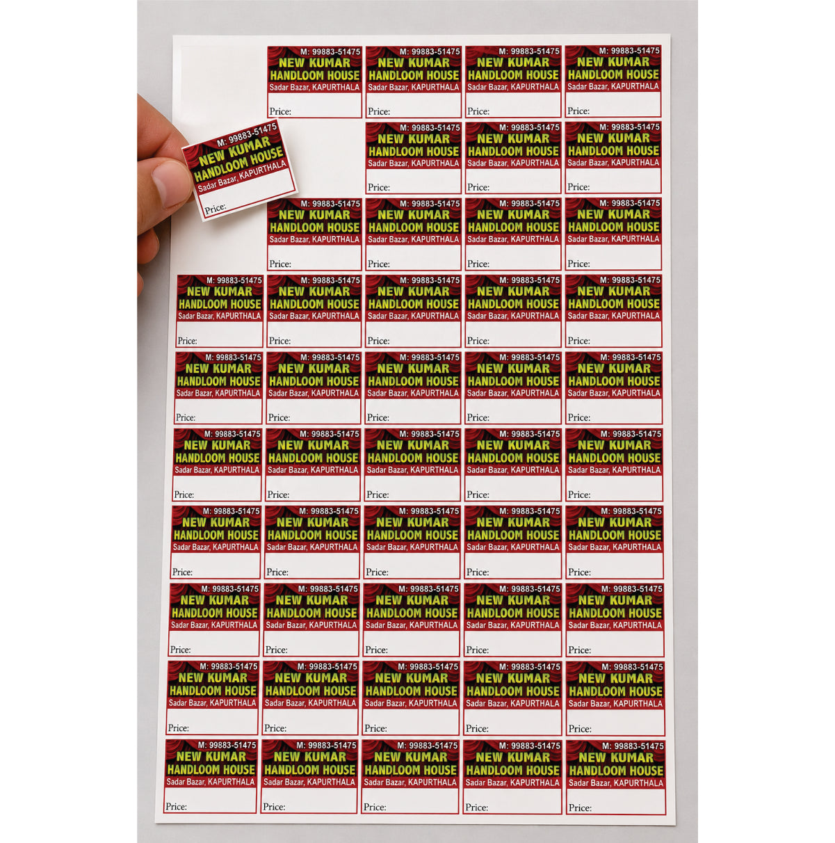 CUSTOM STICKER HA 07| 100 SHEETS