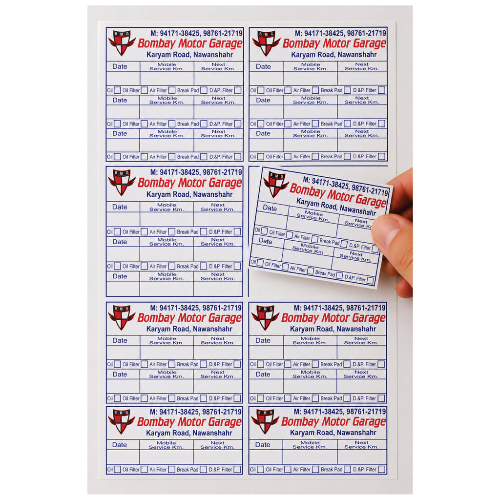 CUSTOM STICKER CR 08| 100 SHEETS