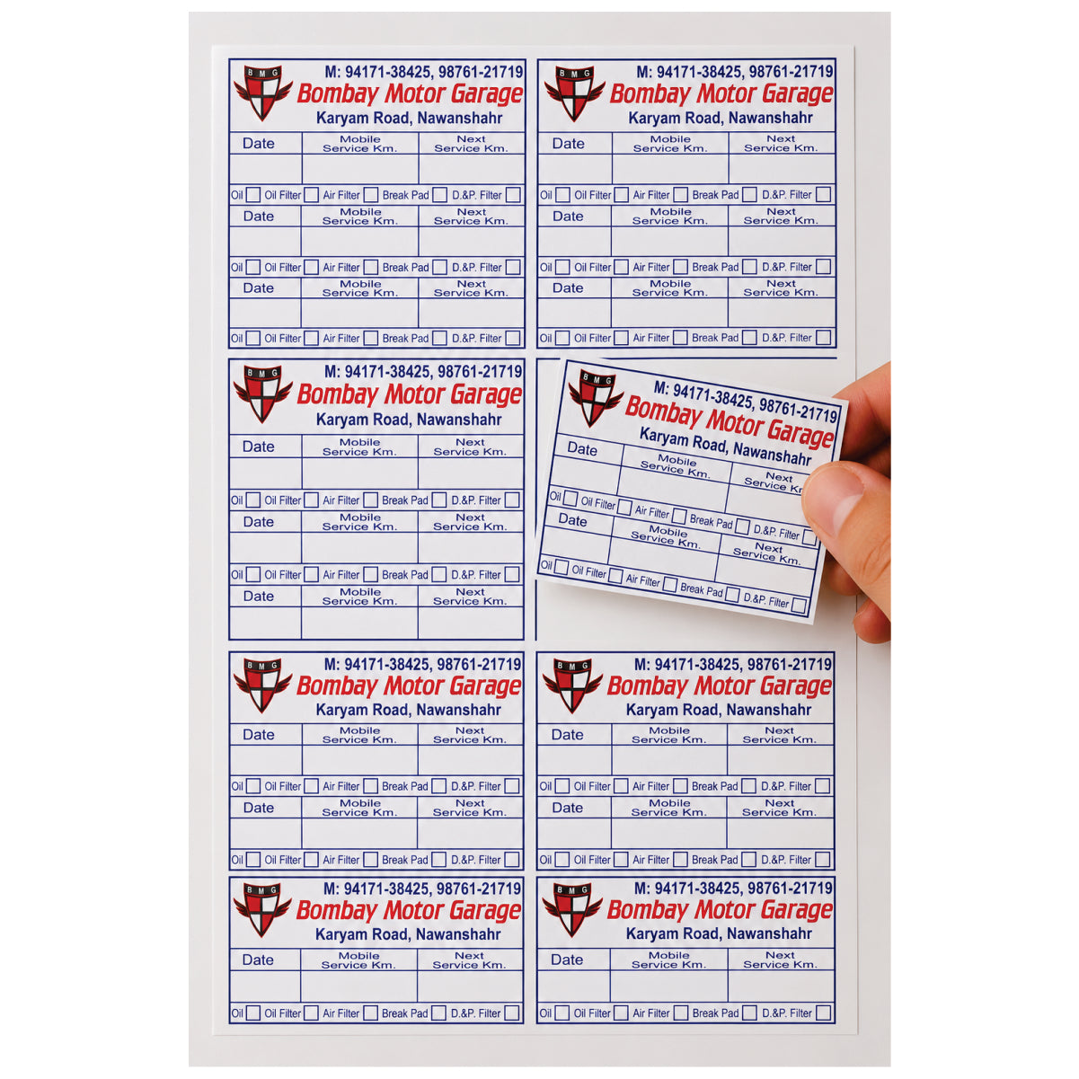 CUSTOM STICKER CR 08| 100 SHEETS