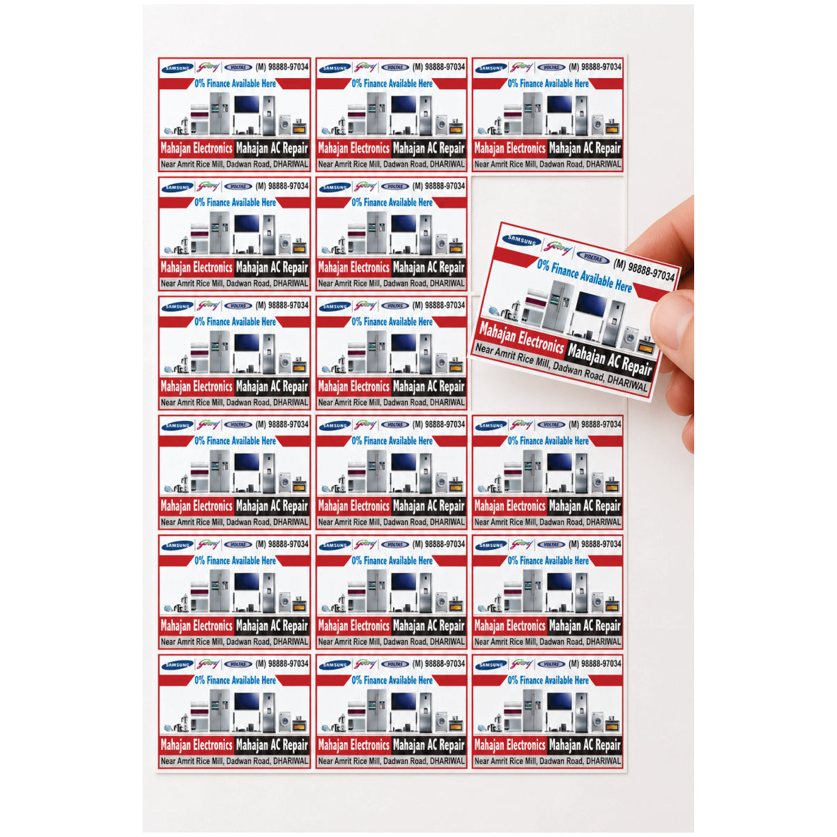 CUSTOM STICKER EL 08| 100 SHEETS