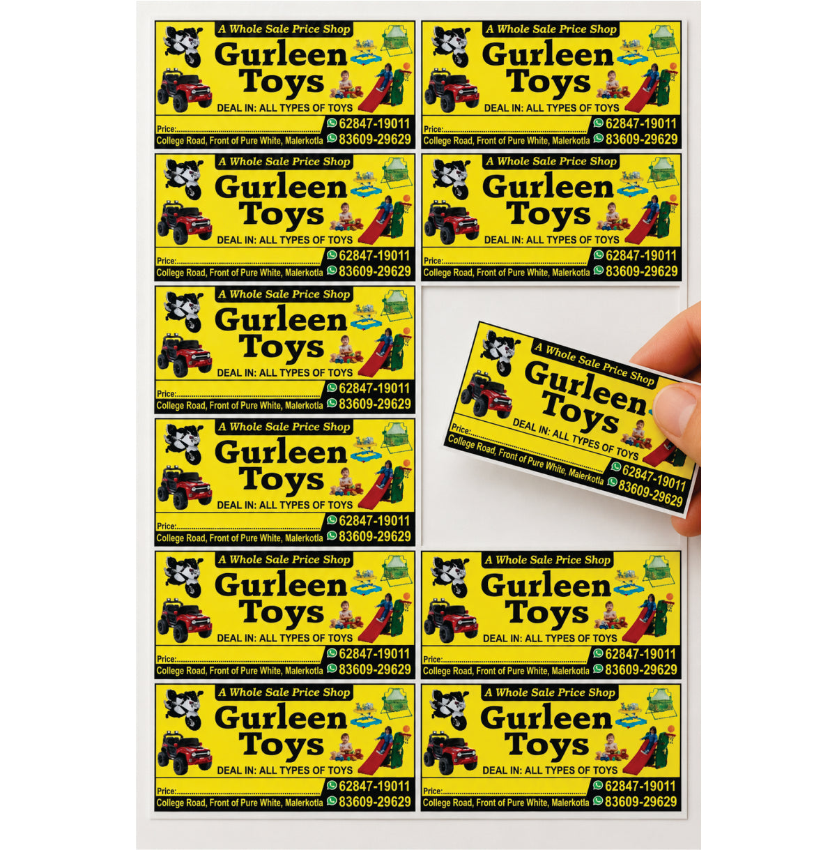 CUSTOM STICKER TO 08| 100 SHEETS