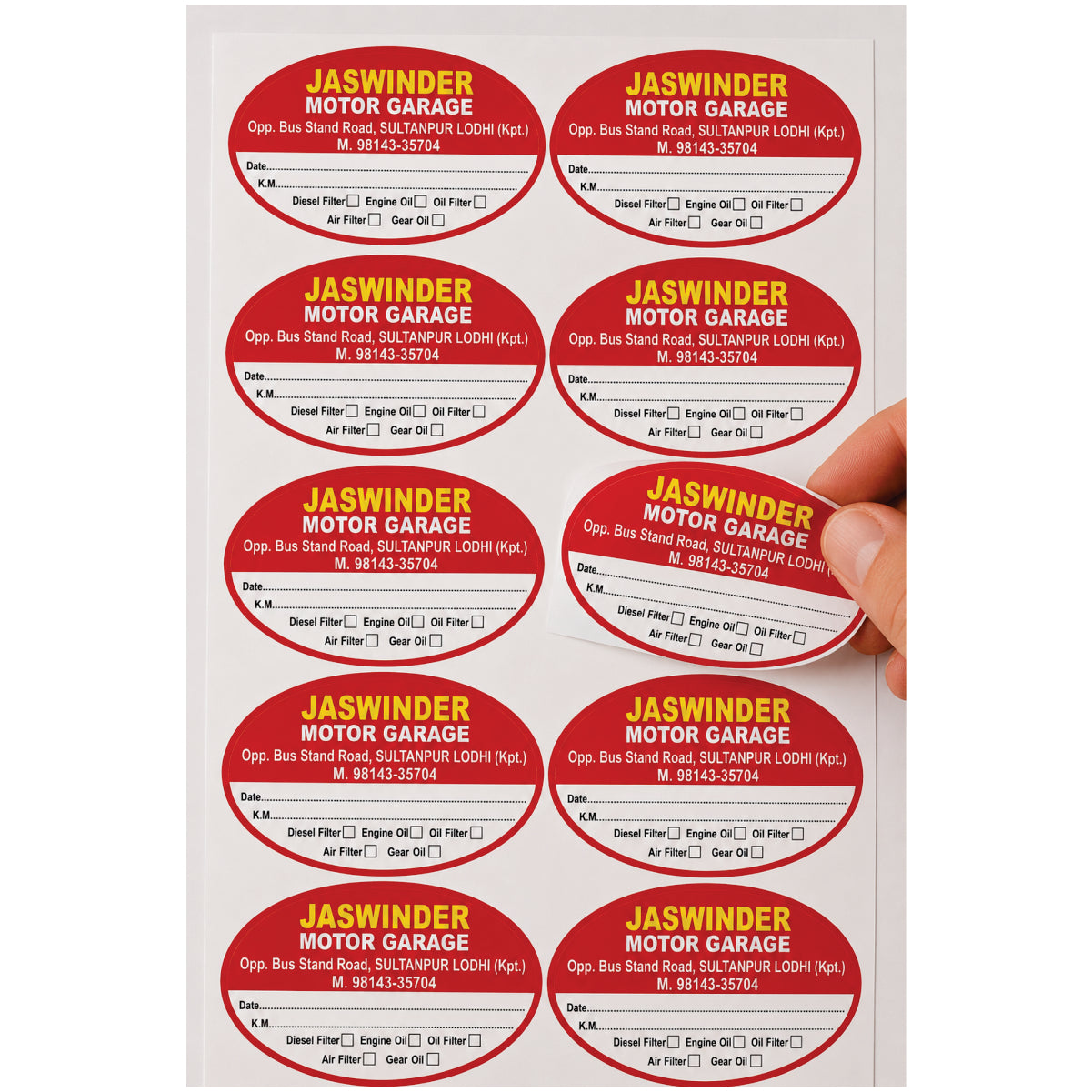 CUSTOM STICKER CR 09| 100 SHEETS