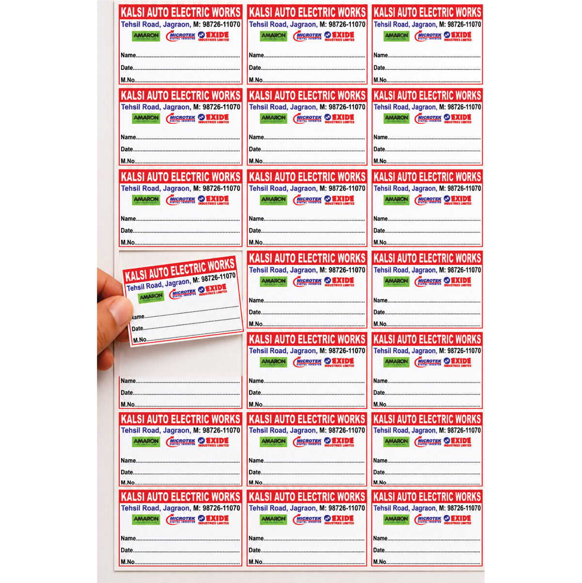CUSTOM STICKER RE 09| 100 SHEETS