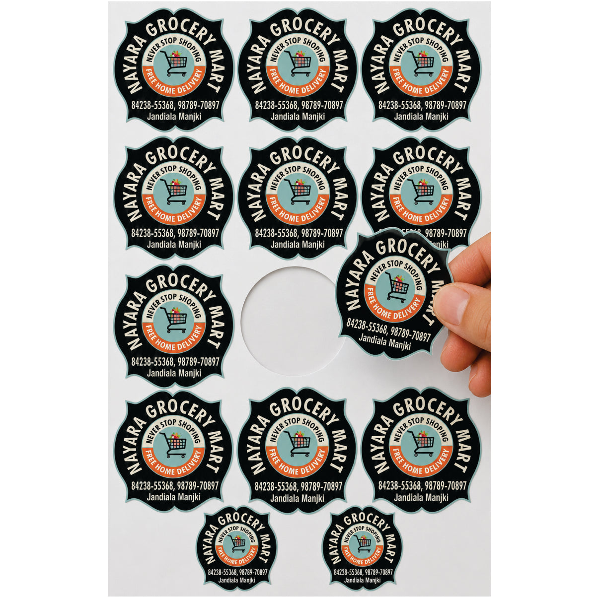 CUSTOM STICKER GR 09| 100 SHEETS