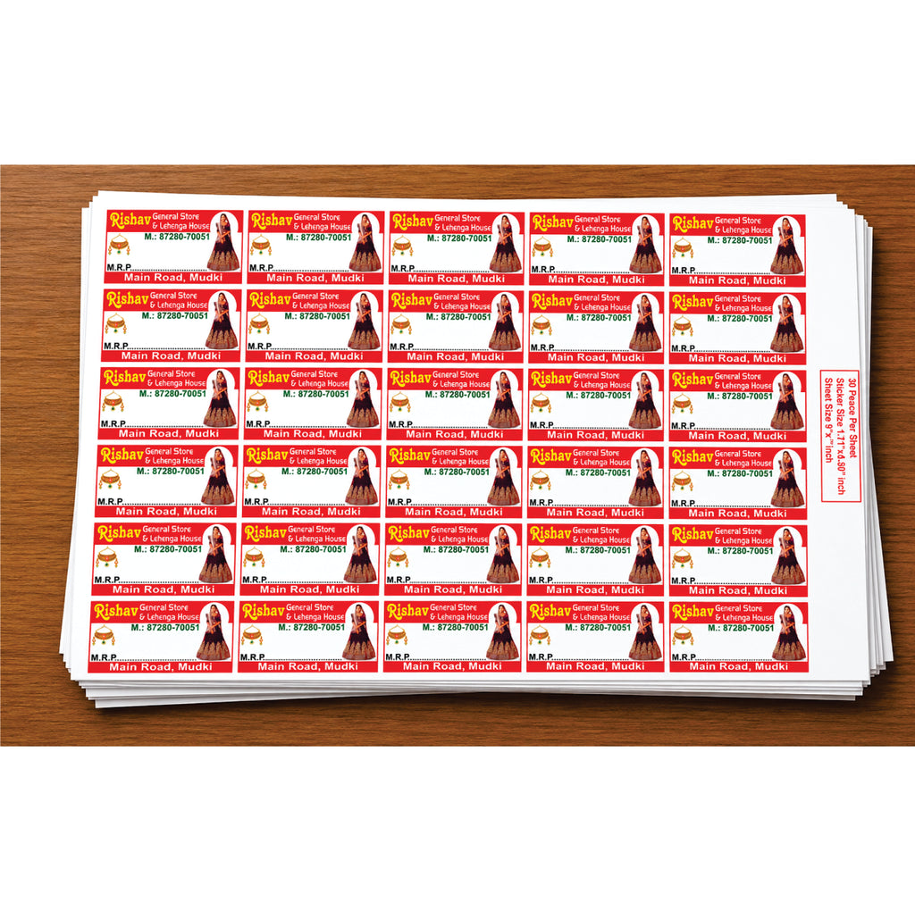 CUSTOM STICKER GE 10 | 100 SHEETS