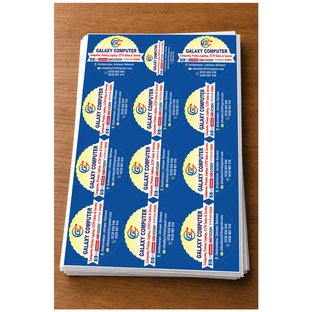 CUSTOM STICKER COM 10| 100 SHEETS