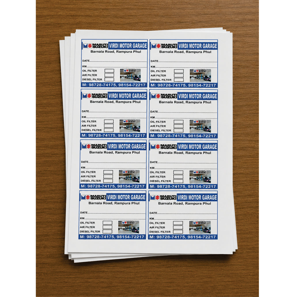 CUSTOM STICKER CR 10| 100 SHEETS