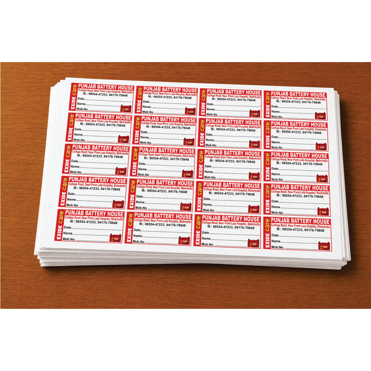 CUSTOM STICKER RE 11| 100 SHEETS