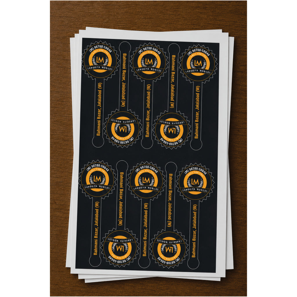 CUSTOM STICKER MO 12| 100 SHEETS