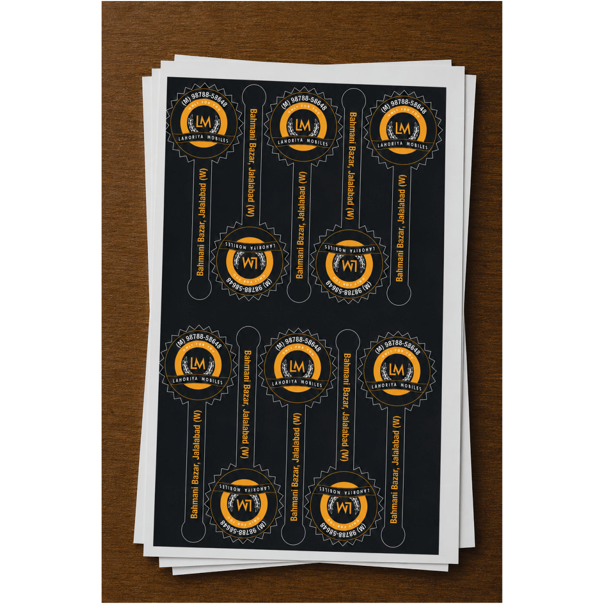 CUSTOM STICKER MO 12| 100 SHEETS