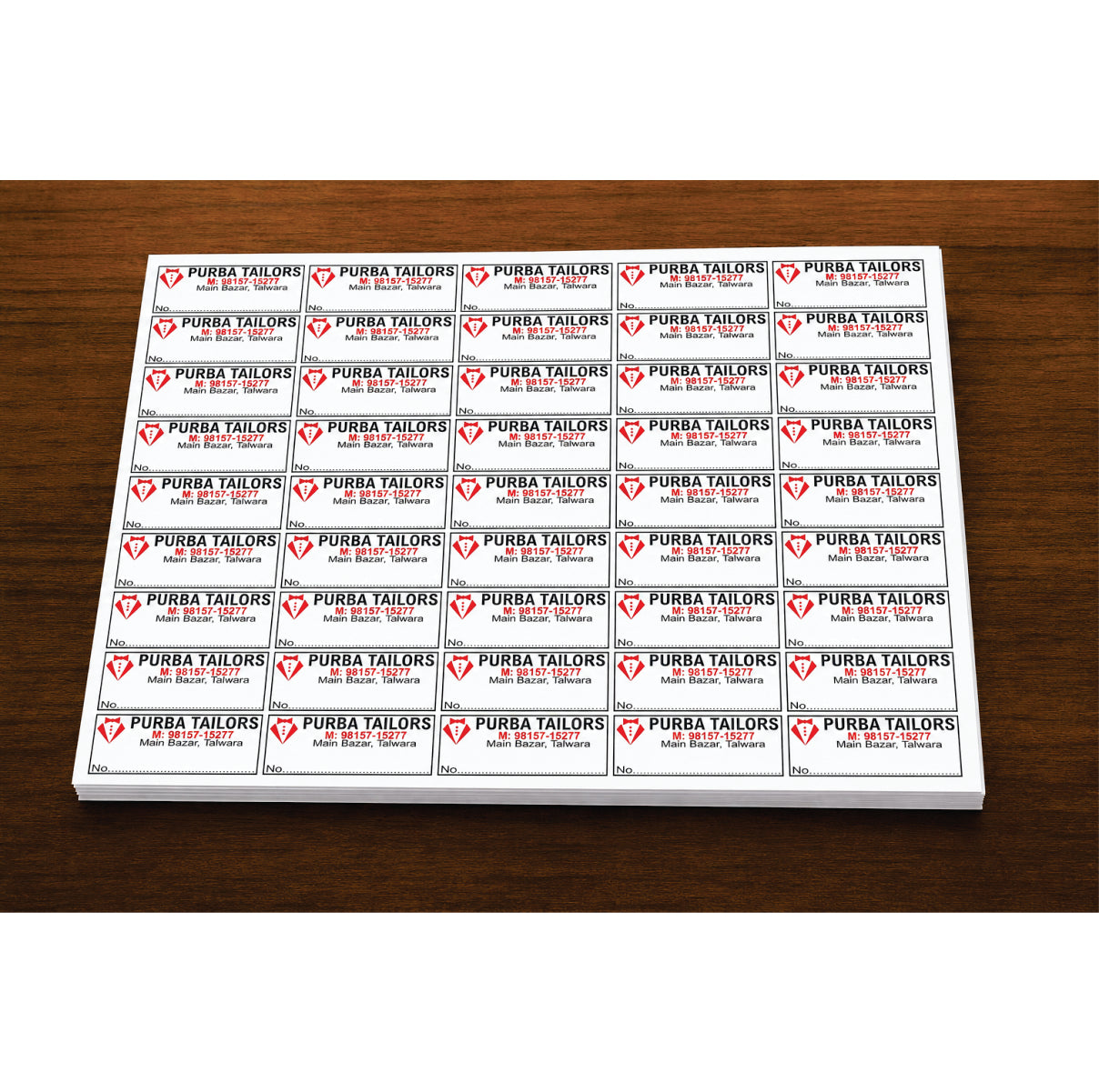 CUSTOM STICKER TA 12| 100 SHEETS