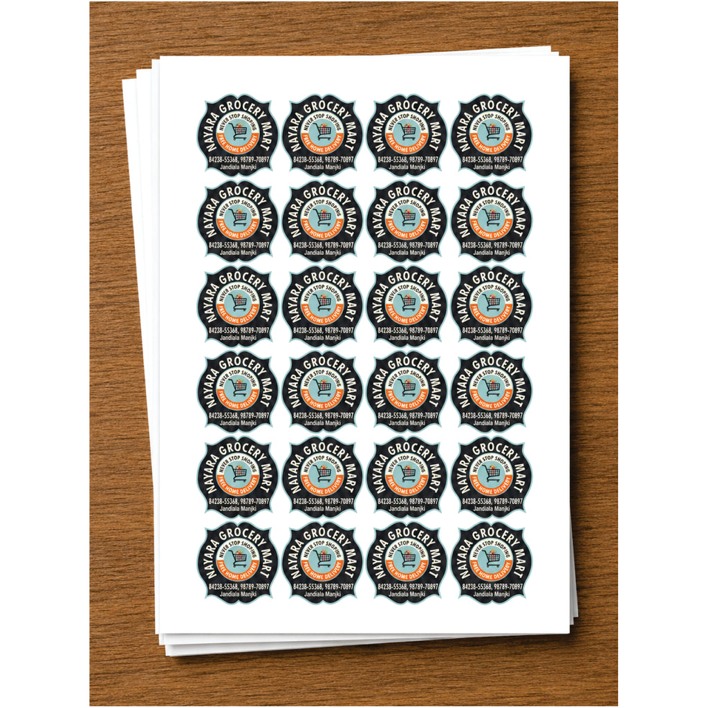 CUSTOM STICKER GR 12| 100 SHEETS