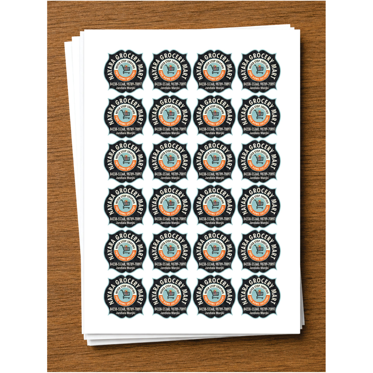 CUSTOM STICKER GR 12| 100 SHEETS