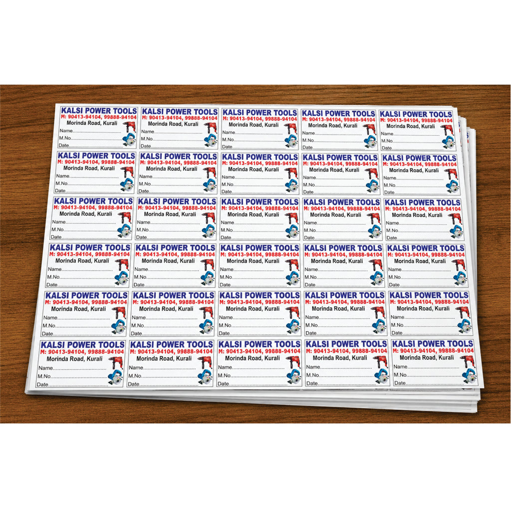CUSTOM STICKER RE 12| 100 SHEETS