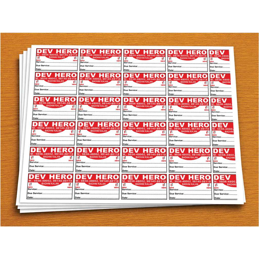 CUSTOM STICKER AU 12| 100 SHEETS