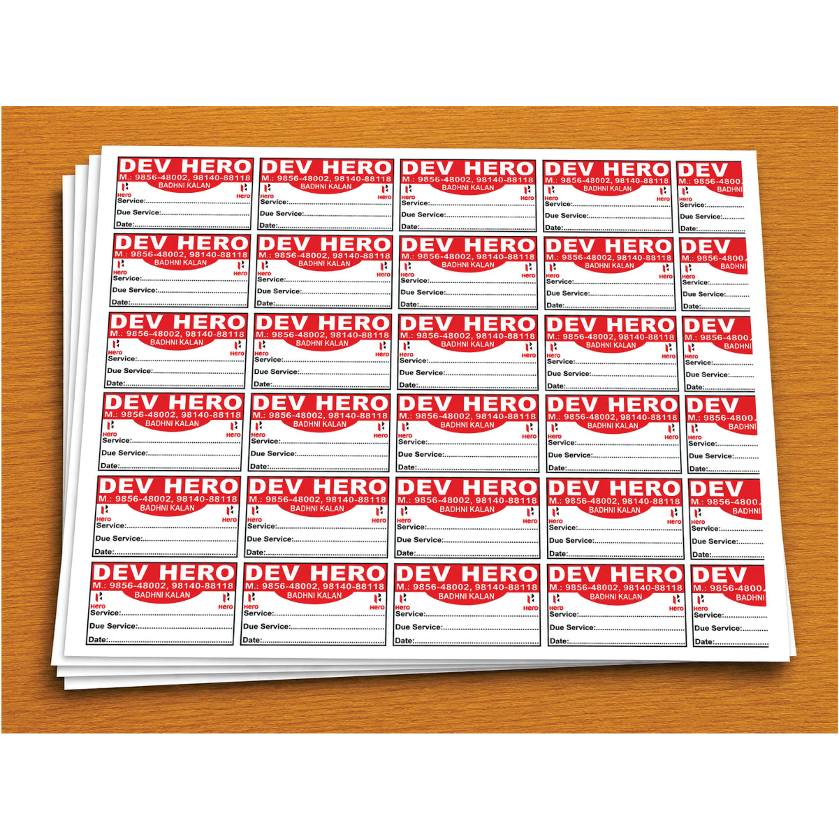 CUSTOM STICKER AU 12| 100 SHEETS
