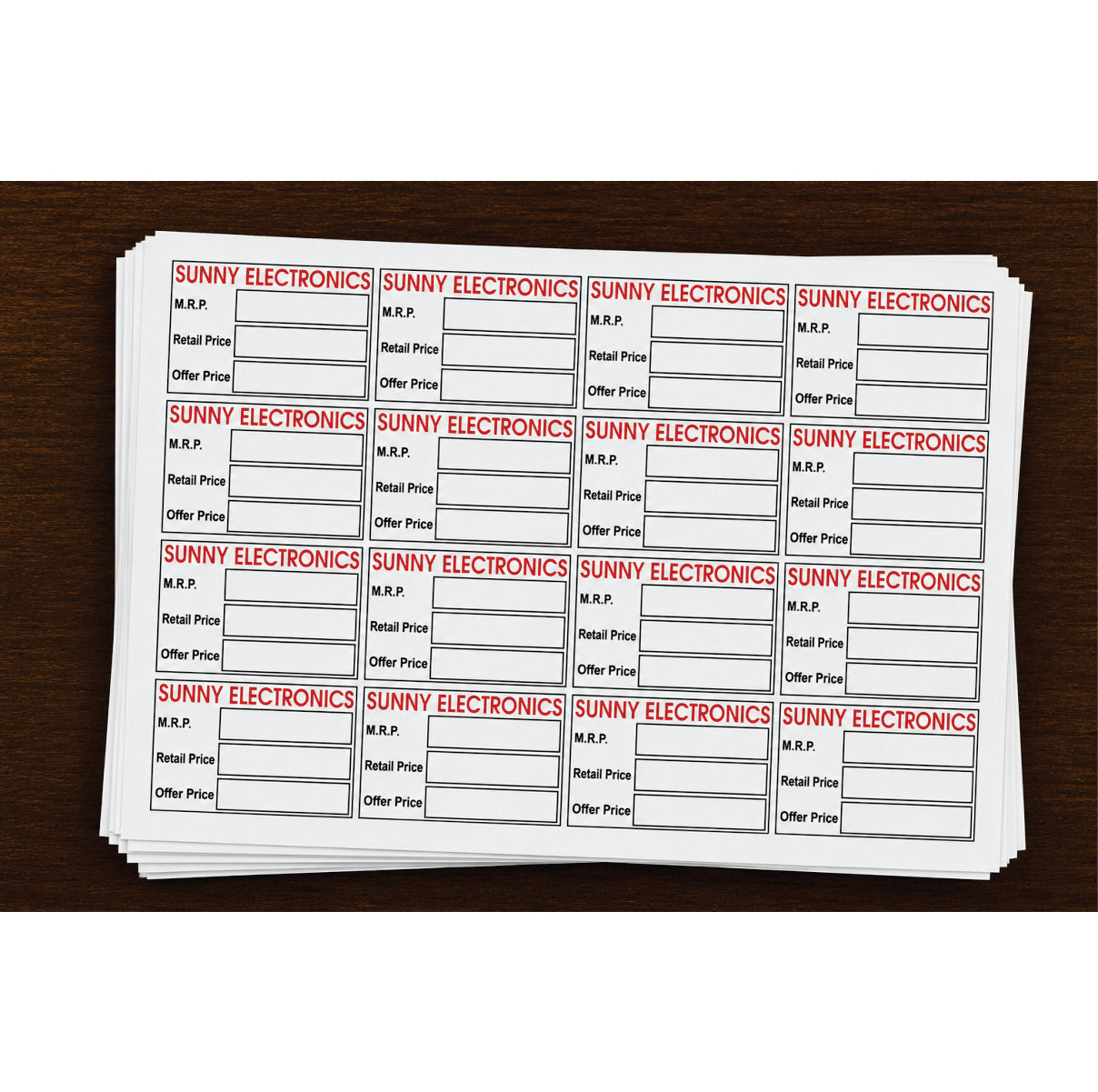 CUSTOM STICKER EL 13| 100 SHEETS