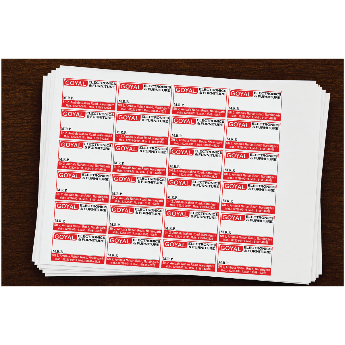 CUSTOM STICKER EL 14| 100 SHEETS