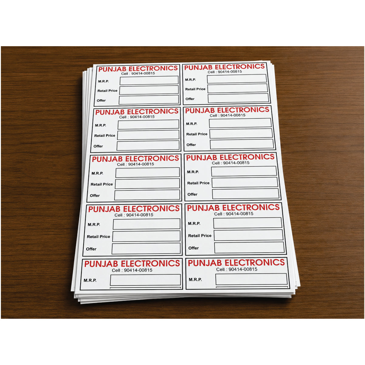 CUSTOM STICKER EL 16| 100 SHEETS