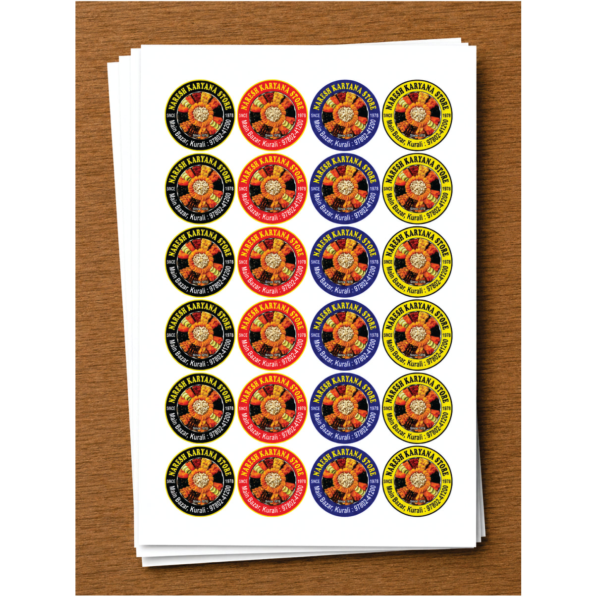 CUSTOM STICKER GR 15| 100 SHEETS