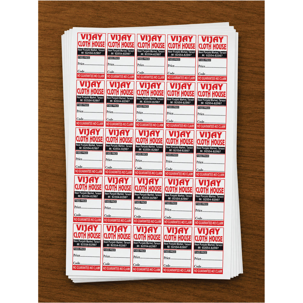 CUSTOM STICKER CL 15| 100 SHEETS