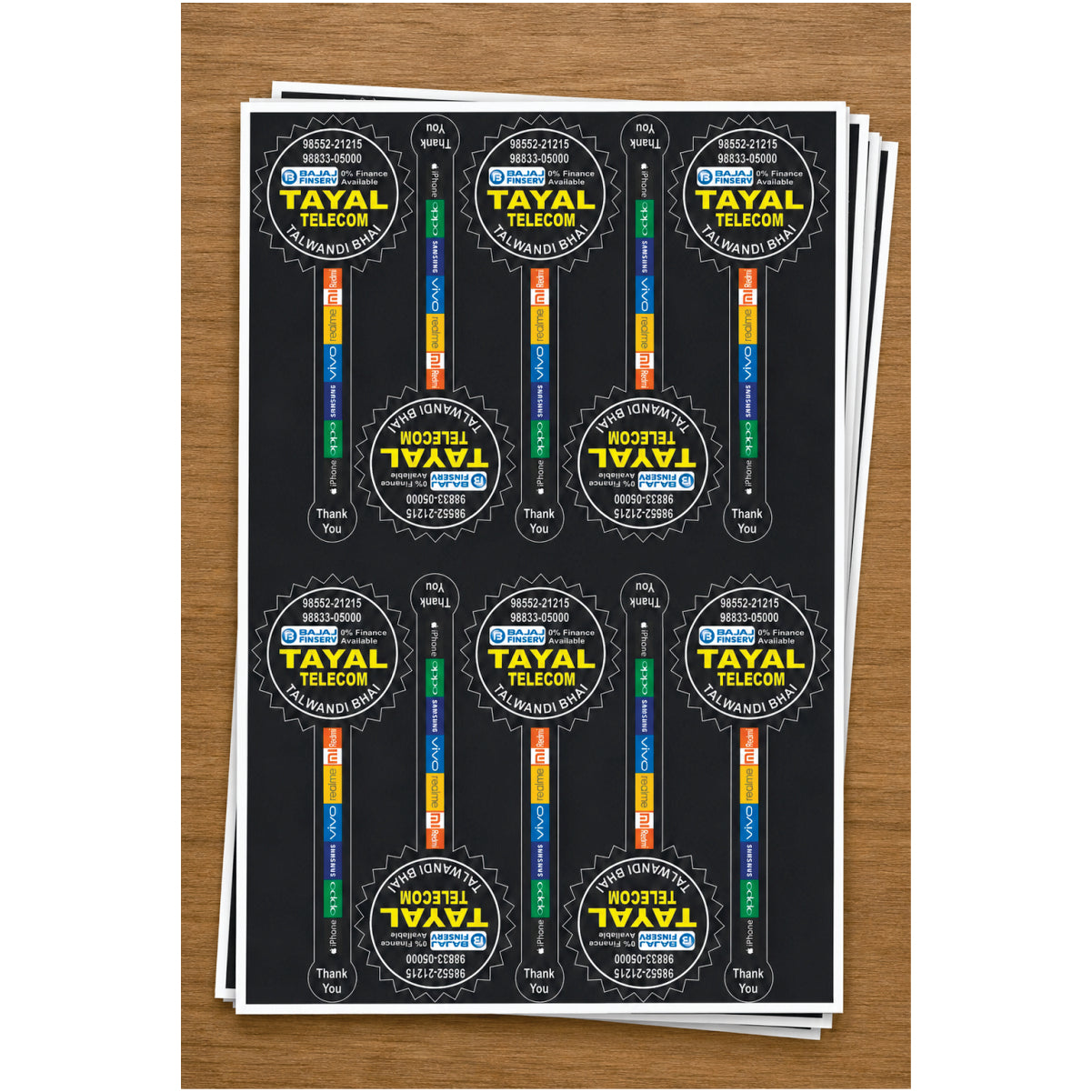 CUSTOM STICKER MO 15| 100 SHEETS