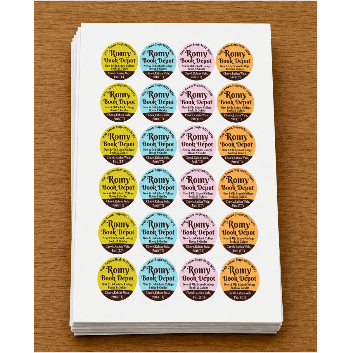 CUSTOM STICKER Bo 16| 100 SHEETS