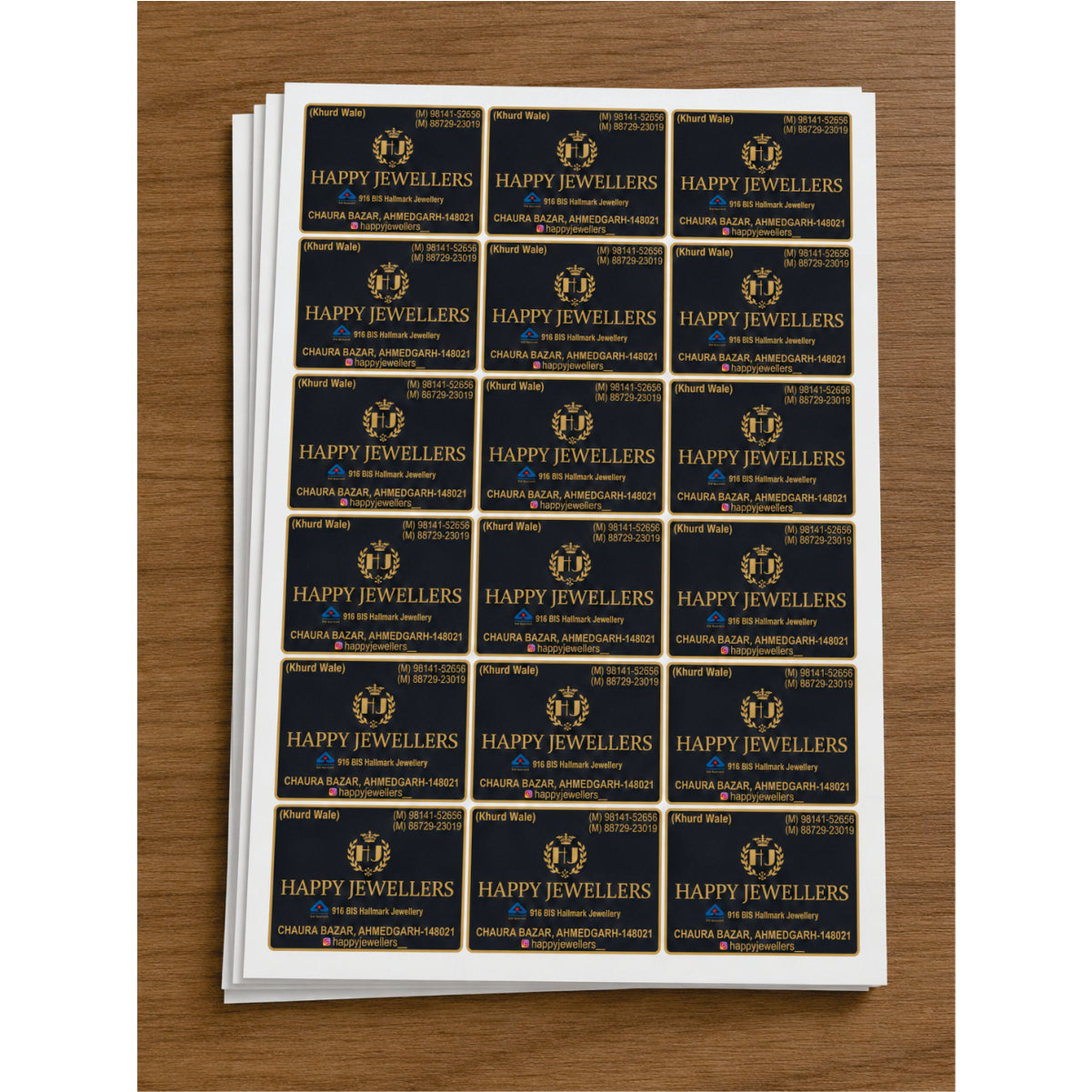 CUSTOM STICKER JE 16 | 100 SHEETS