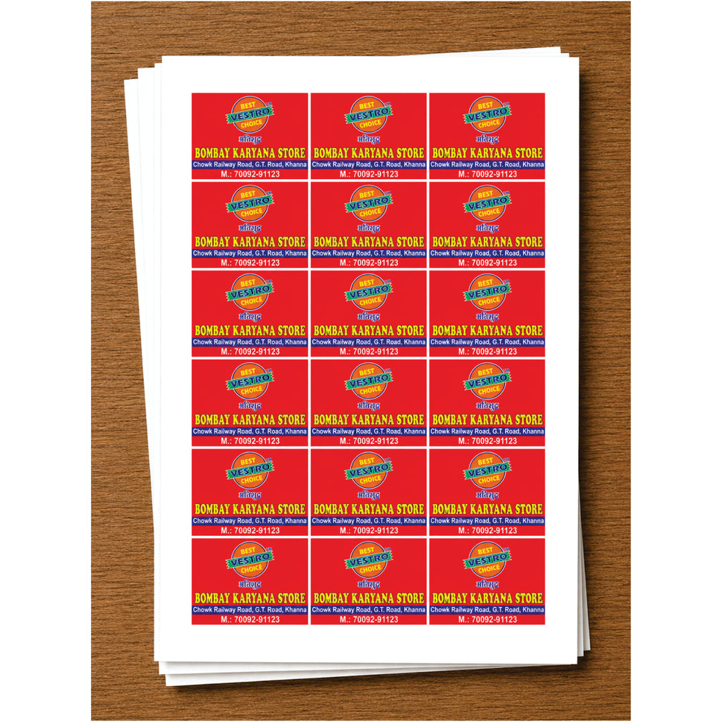 CUSTOM STICKER GR 16| 100 SHEETS