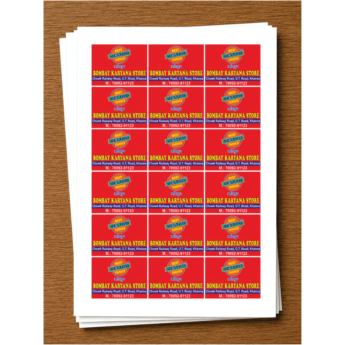 CUSTOM STICKER GR 16| 100 SHEETS