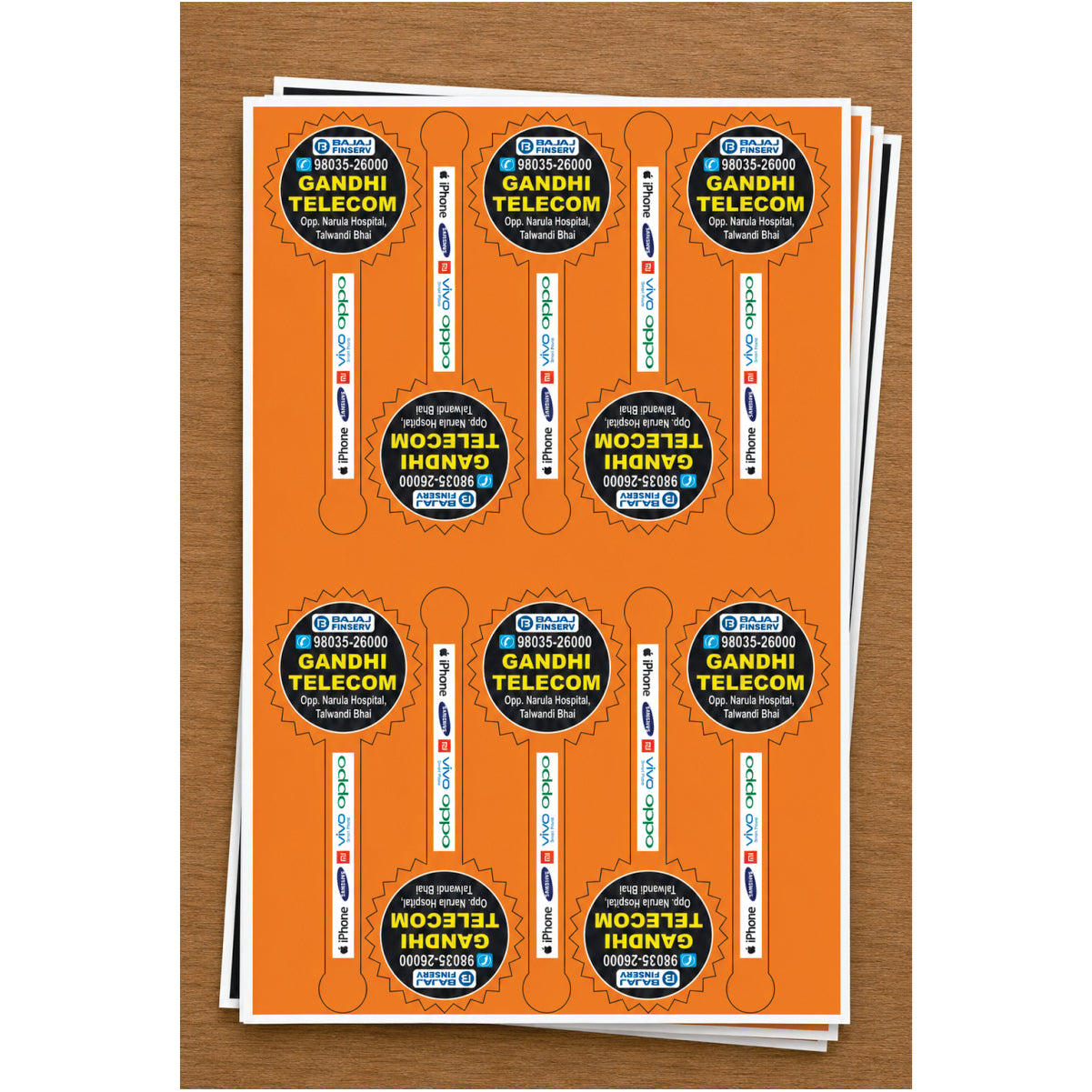 CUSTOM STICKER MO 16| 100 SHEETS