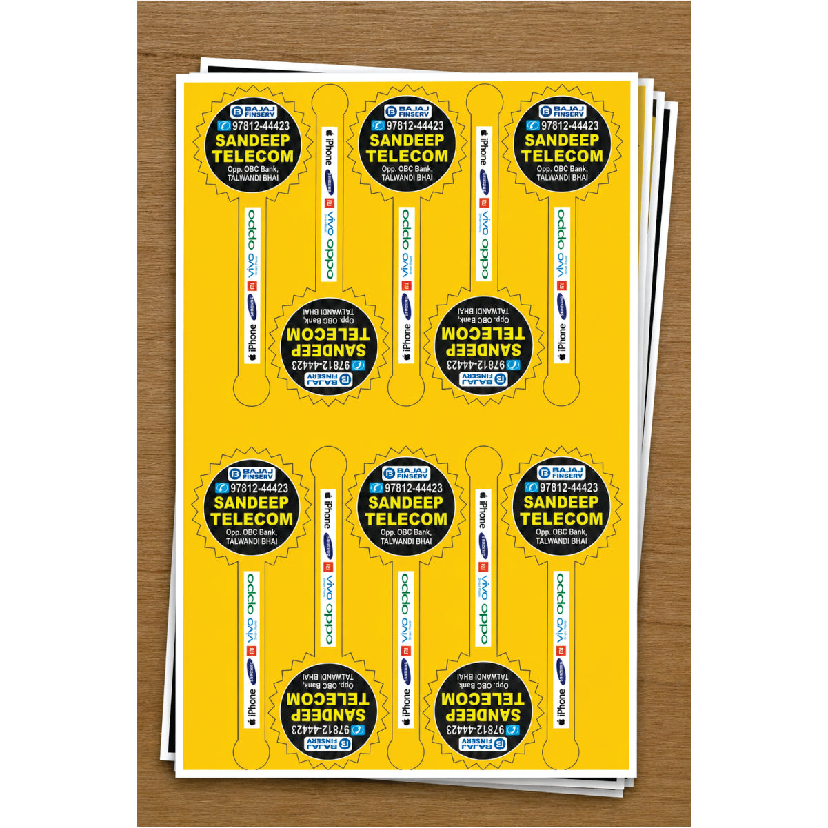 CUSTOM STICKER MO 17| 100 SHEETS
