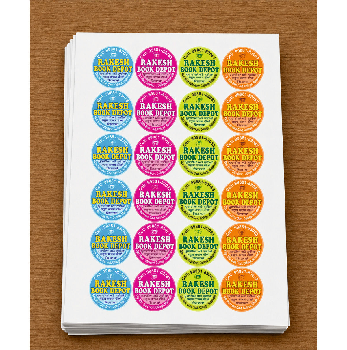 CUSTOM STICKER Bo 17| 100 SHEETS