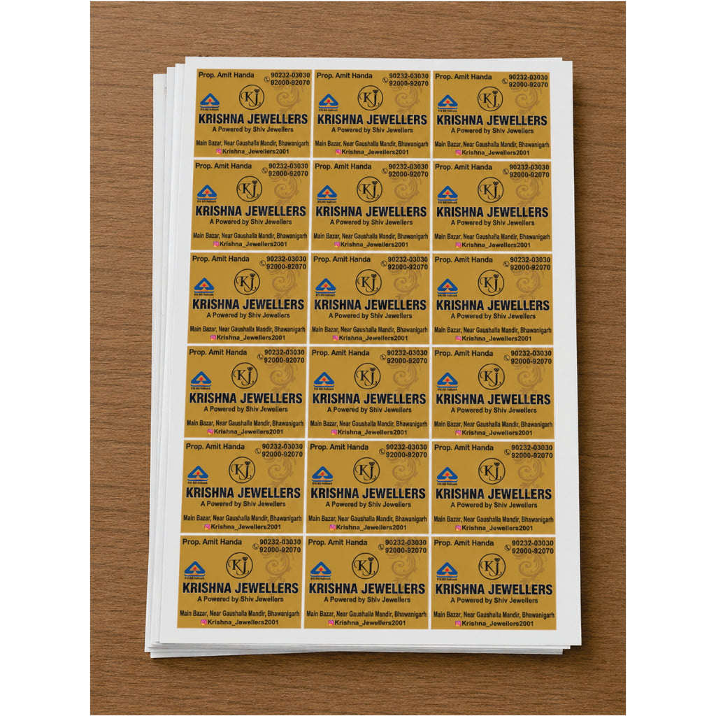 CUSTOM STICKER JE 17 | 100 SHEETS