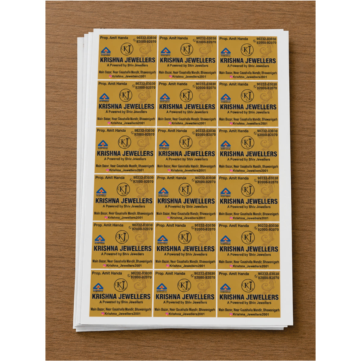 CUSTOM STICKER JE 17 | 100 SHEETS