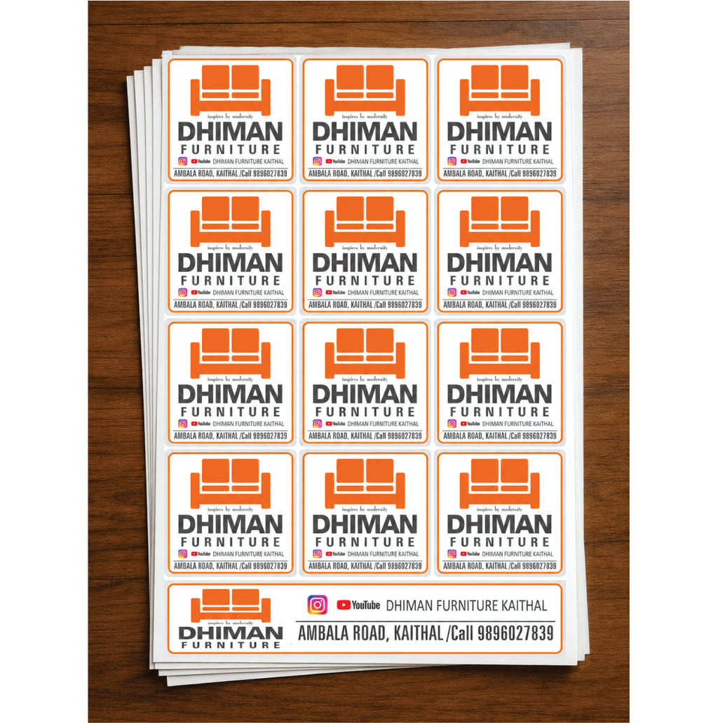 CUSTOM STICKER FUR 17| 100 SHEETS