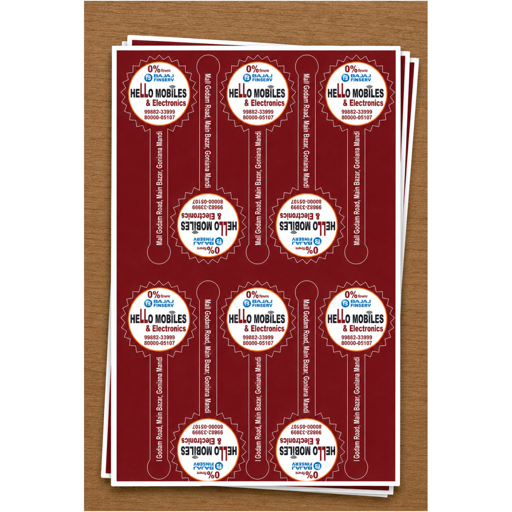 CUSTOM STICKER MO 18| 100 SHEETS