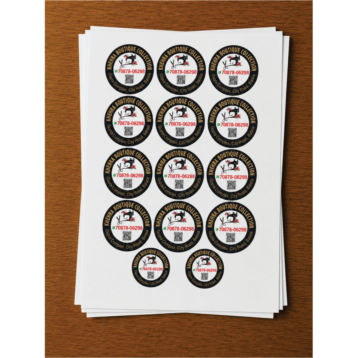 CUSTOM STICKER BOT 18| 100 SHEETS