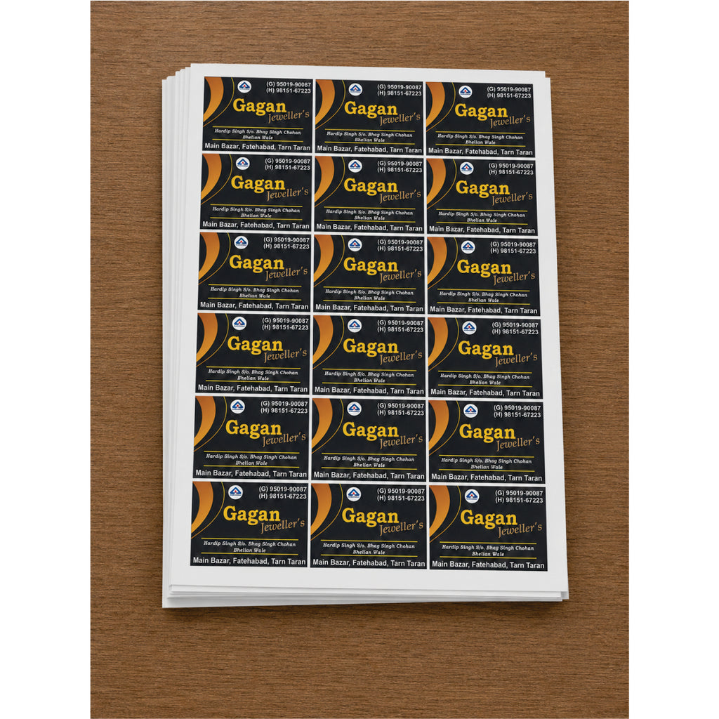 CUSTOM STICKER JE 19 | 100 SHEETS