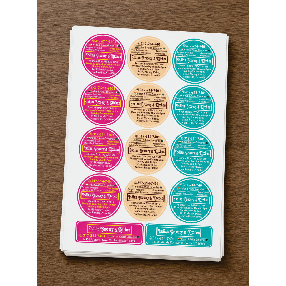 CUSTOM STICKER GR 01| 100 SHEETS