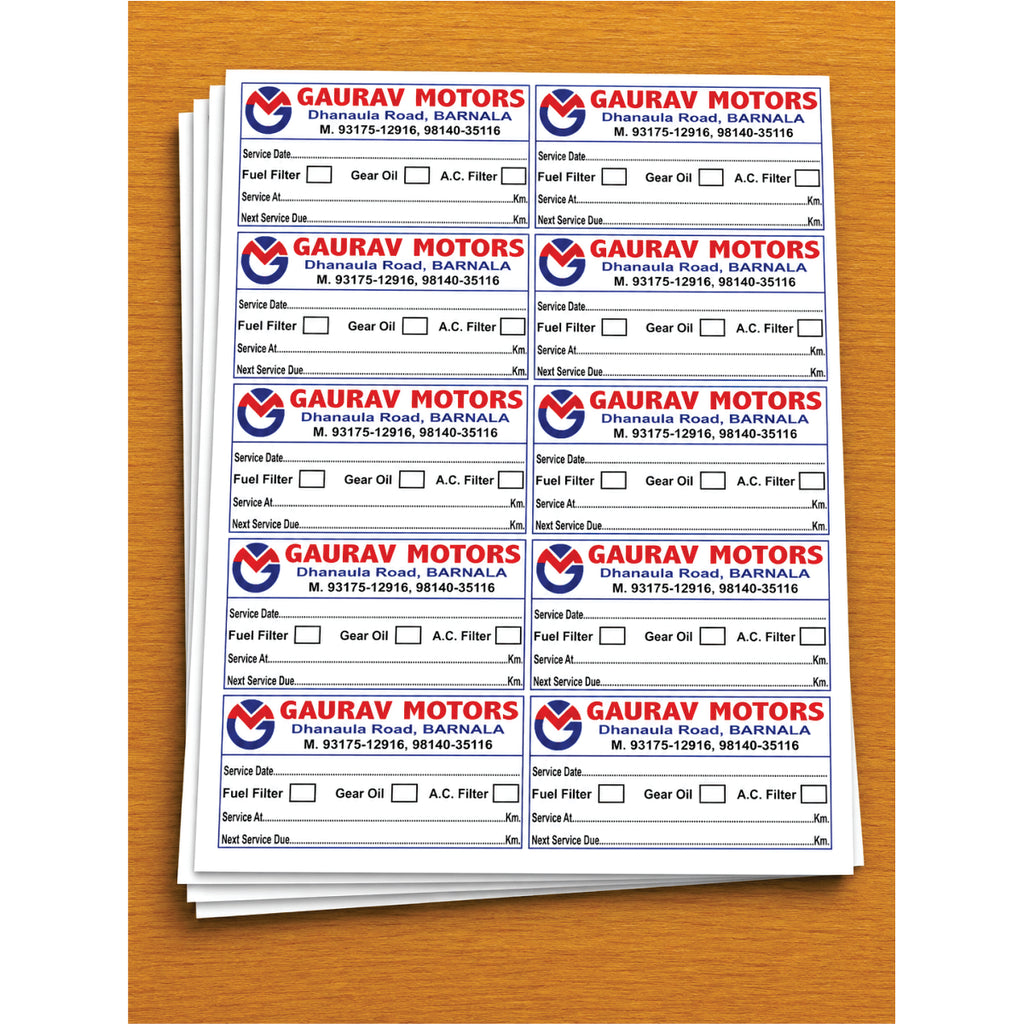 CUSTOM STICKER CR 01| 100 SHEETS
