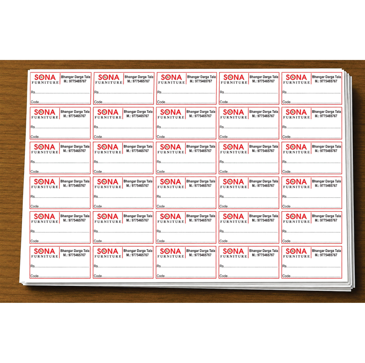 CUSTOM STICKER FUR 01| 100 SHEETS