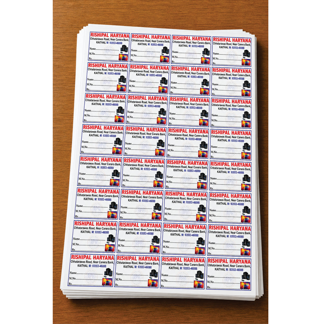CUSTOM STICKER RE 01| 100 SHEETS