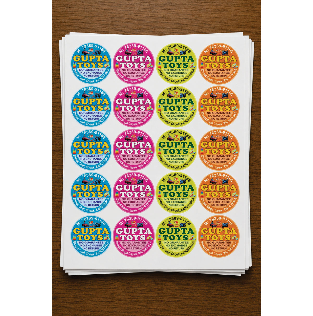 CUSTOM STICKER TO 01| 100 SHEETS