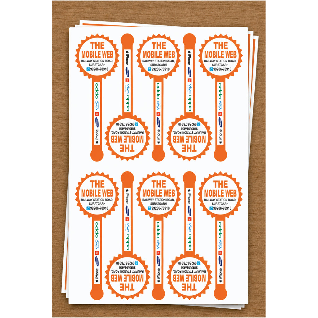 CUSTOM STICKER MO 20| 100 SHEETS