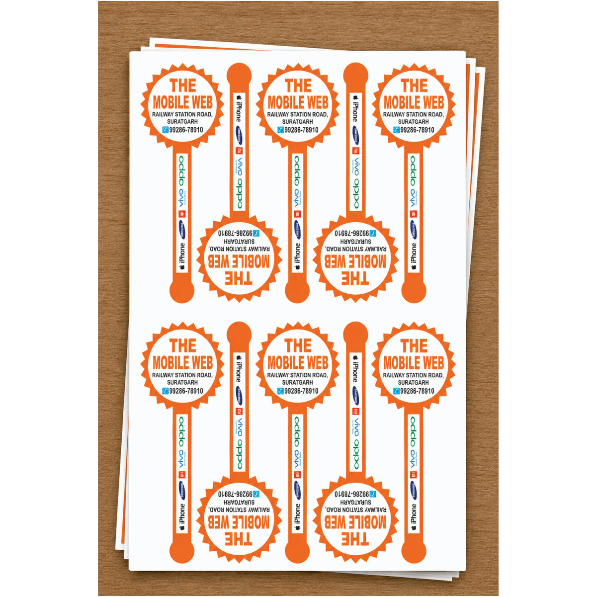 CUSTOM STICKER MO 20| 100 SHEETS
